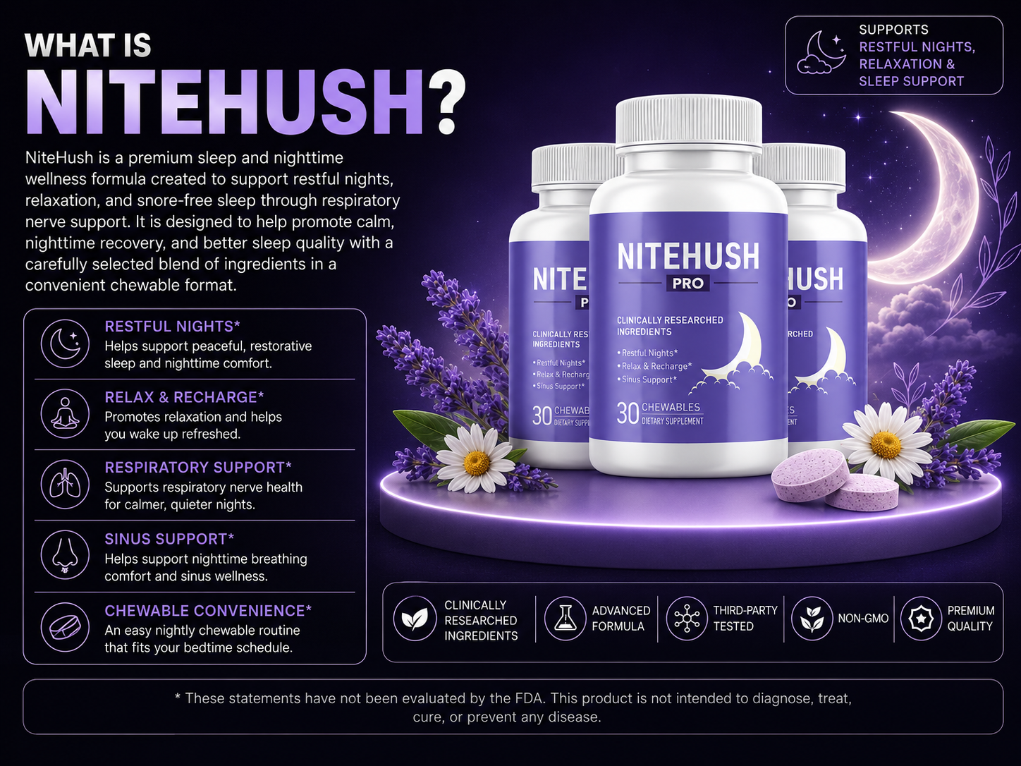 NiteHush Pro chewable supplement